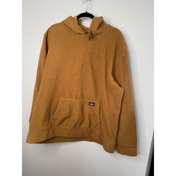 Dickies Men's Mustard Sherpa Size XL hoodie long sleeve pullover pockets polyest - Picture 2 of 7